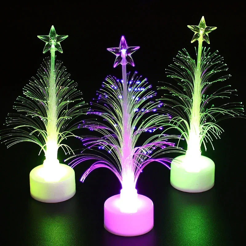 Tabletop Christmas Tree Color-Changing Fiber Optic LED & Energy-Efficient
