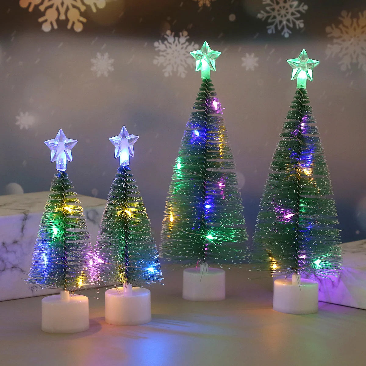 Tabletop Christmas Tree Compact Eco-Friendly Vivid Green