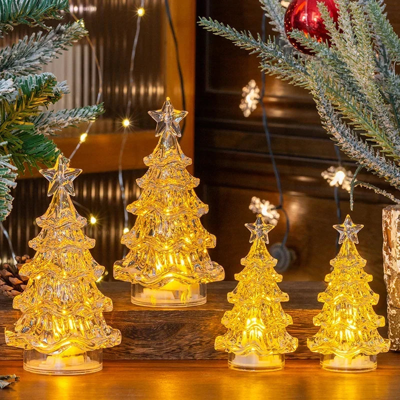 Tabletop Christmas Tree Lamp Warm LED Compact Design