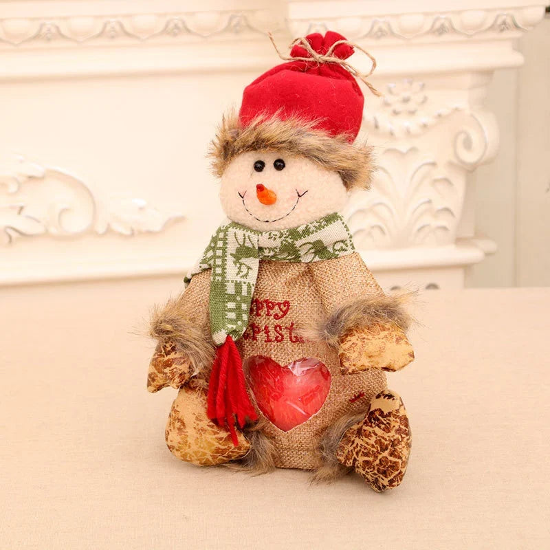 Tabletop Decor Plush Moose Festive Scarf