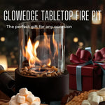 Tabletop Ethanol Fireplace Glass Enclosure Snuffer Included