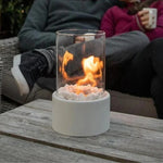 Tabletop Ethanol Fireplace Glass Enclosure Snuffer Included