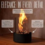 Tabletop Ethanol Fireplace Glass Enclosure Snuffer Included