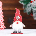 Tabletop Figurine Classic Santa Durable Construction Red Or Gray
