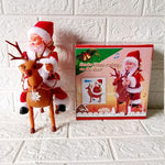Tabletop Figurine Santa & Reindeer Ready To Display