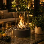 Tabletop Fireplace Bioethanol Fuel Heat-Resistant Glass Compact Design