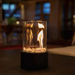 Tabletop Fireplace Bioethanol Heat-Resistant Glass Indoor & Outdoor
