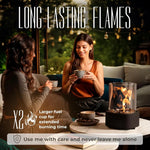 Tabletop Fireplace Portable Ethanol Clean-Burning Glass Shield