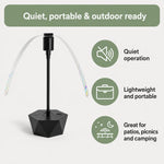 Tabletop Fly Deterrent Fan Quiet USB & Battery