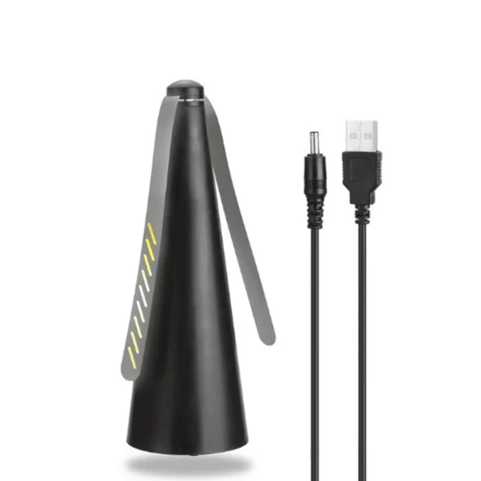 Tabletop Fly Repellent Fan Battery-Powered Soft Blades & Auto-Stop