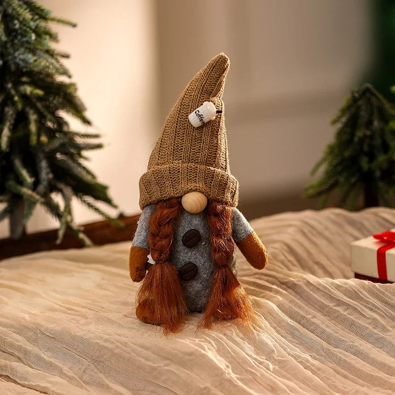Tabletop Gnome Tall Knitted Hat & Coffee Cup