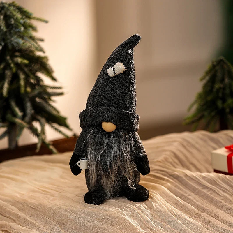 Tabletop Gnome Tall Knitted Hat & Coffee Cup