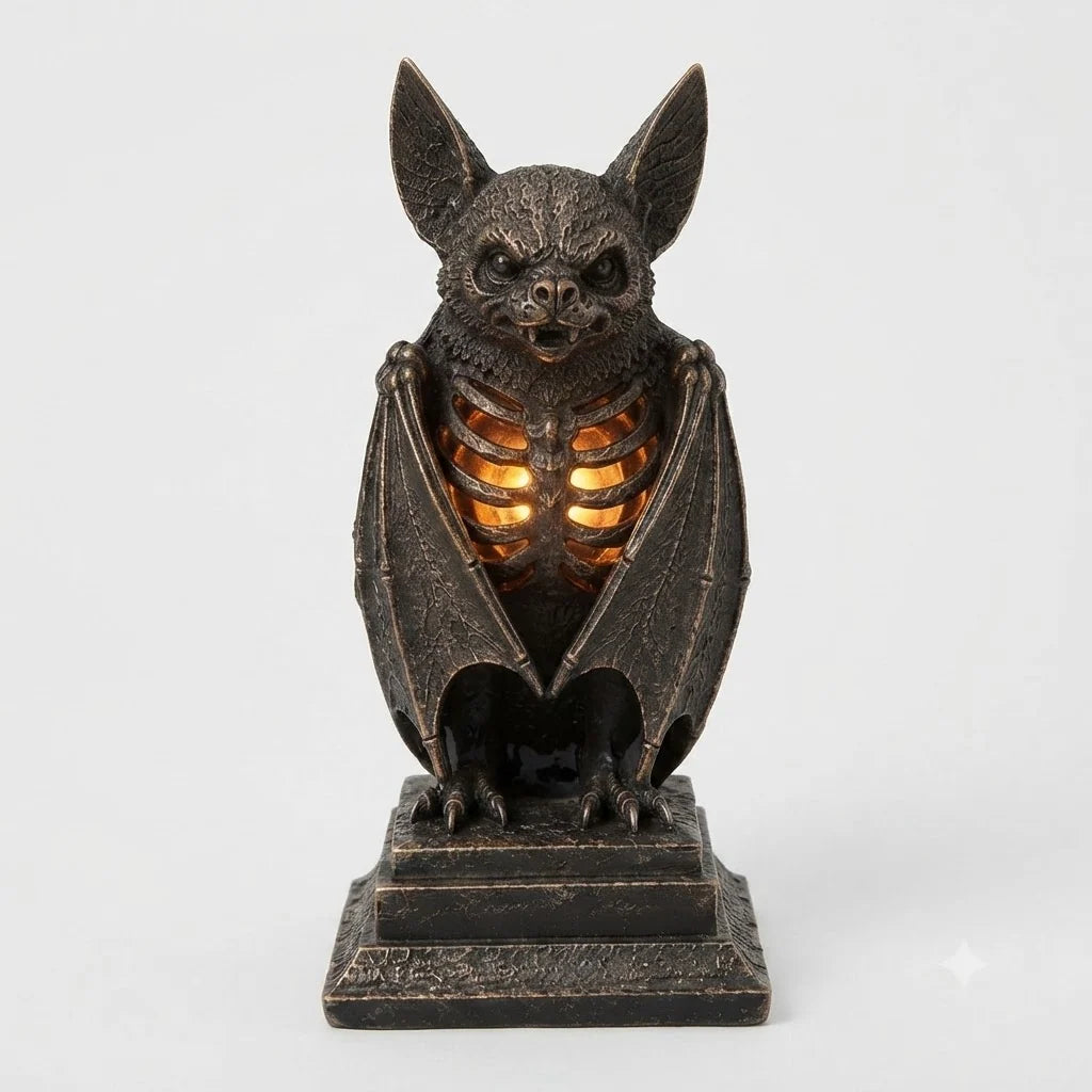 Tabletop Lamp Skeleton Design Warm LED Glow