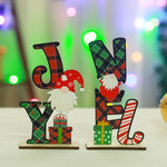 Tabletop Noel Decoration Wooden Christmas Motifs