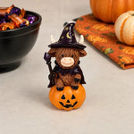 Tabletop Ornament Halloween Highland Cow Resin-Style Decor