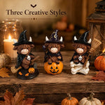 Tabletop Ornament Halloween Highland Cow Resin-Style Decor
