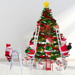 Tabletop Santa Figurine Climbing Ladder Durable & Ready To Display
