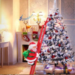 Tabletop Santa Figurine Climbing Ladder Durable & Ready To Display