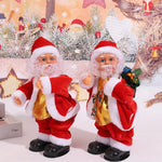 Tabletop Santa Figurine Realistic Design Soft Fabric Trim