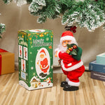 Tabletop Santa Figurine Realistic Design Soft Fabric Trim
