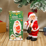 Tabletop Santa Figurine Realistic Design Soft Fabric Trim