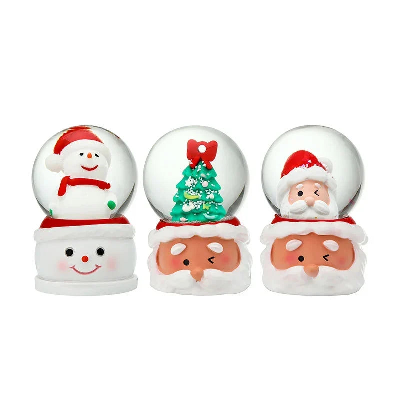 Tabletop Snow Globe Festive Santa & Tree Durable Materials