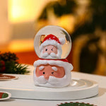 Tabletop Snow Globe Festive Santa & Tree Durable Materials
