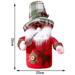 Tabletop Snowman Decoration High-Quality Fabric & Heart Pattern