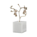 Tabletop Tree Sculpture Gold Finish & Silver Accents
