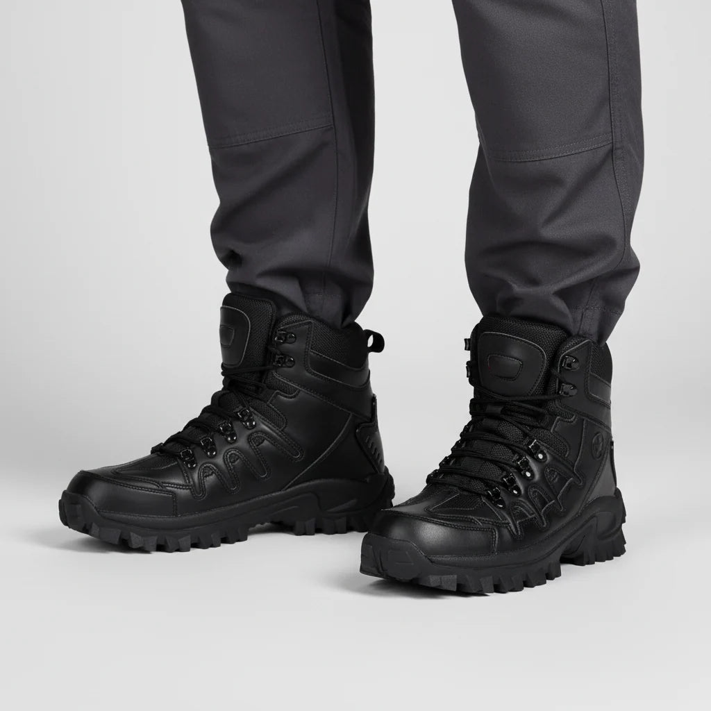 Tactical Boots Waterproof Leather Side Zipper Slip-Resistant