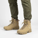 Tactical Boots Waterproof Leather Side Zipper Slip-Resistant