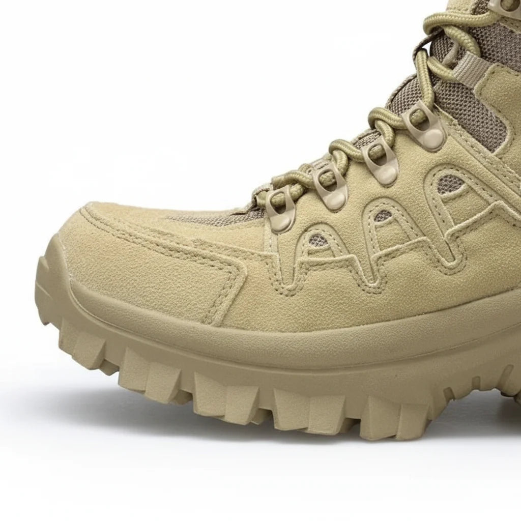 Tactical Boots Waterproof Leather Side Zipper Slip-Resistant