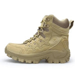 Tactical Boots Waterproof Leather Side Zipper Slip-Resistant
