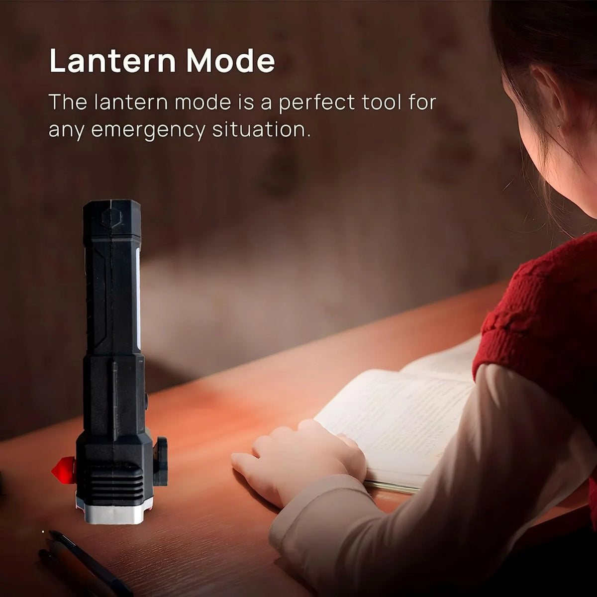 Tactical Flashlight 9000 Lumens Adjustable Focus USB Power Bank