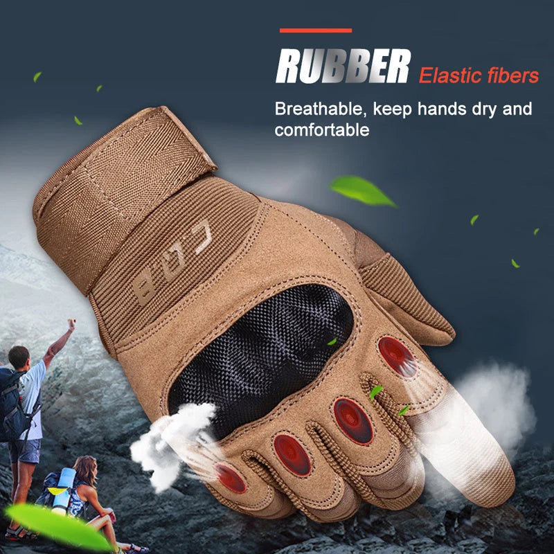 Tactical Gloves Half-Finger Reinforced Knuckles Microfiber