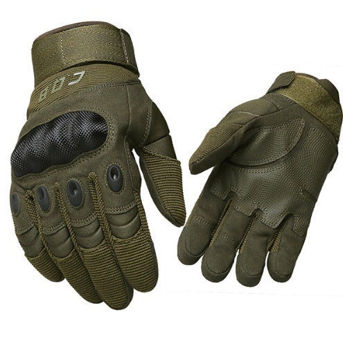 Tactical Gloves Half-Finger Reinforced Knuckles Microfiber