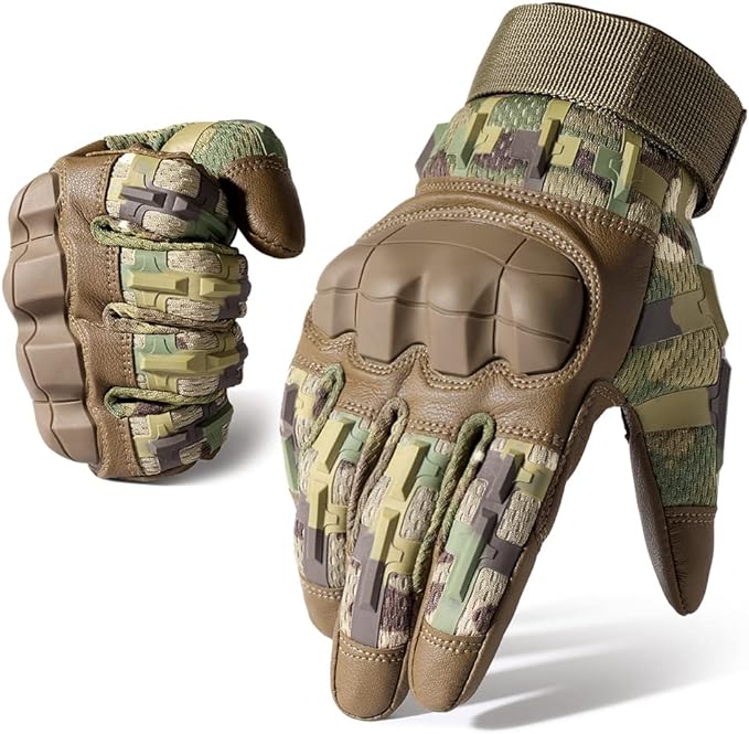 Tactical Gloves Military-Grade TPR Knuckle Protection & Reinforced Palm