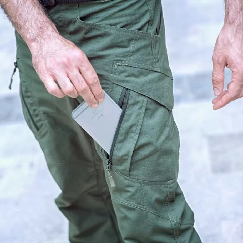 Tactical Hiking Trousers Water-Resistant Zipper & Velcro Pockets