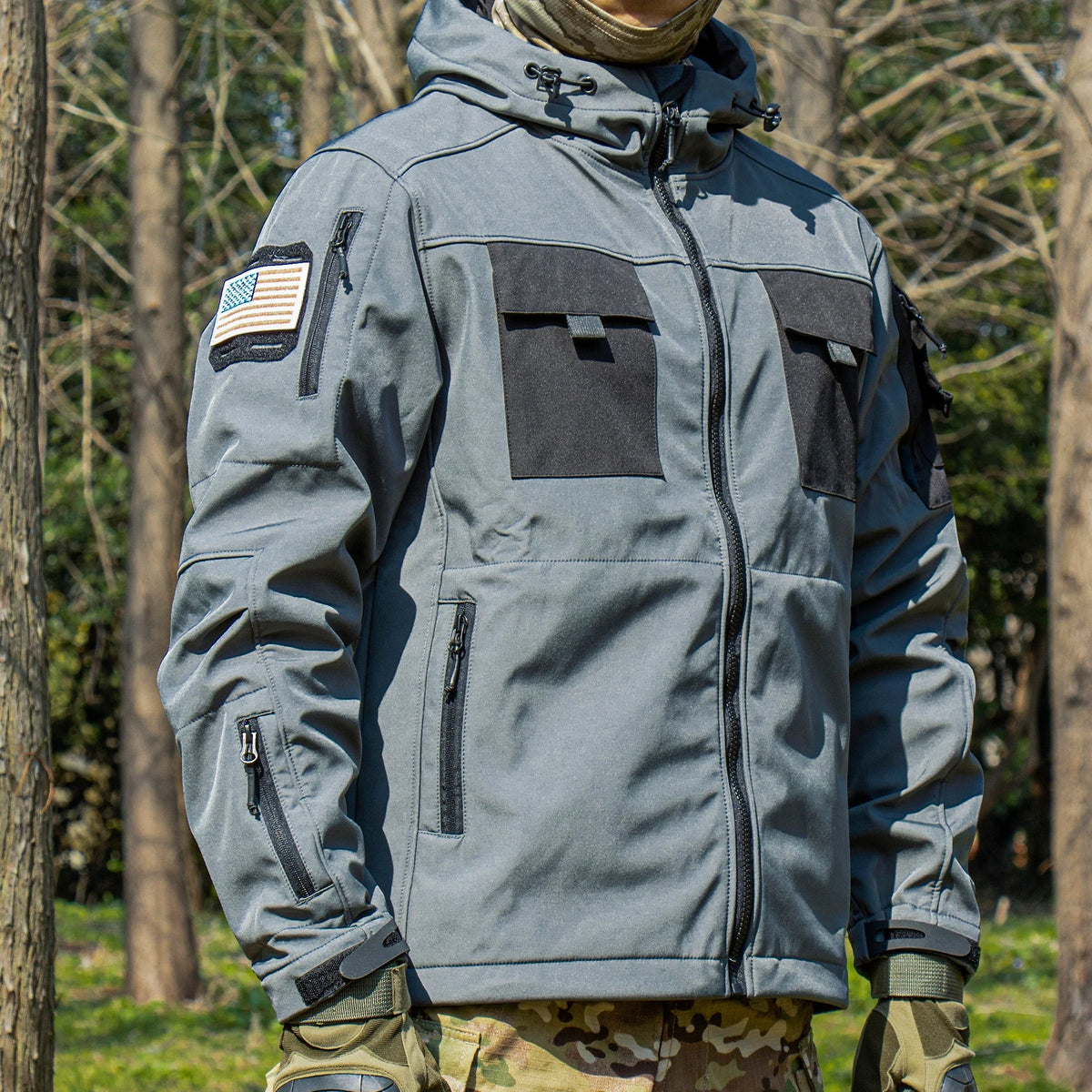 Tactical Jacket 5-in-1 Waterproof & Breathable Reinforced Elbows