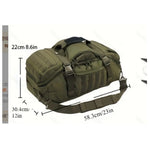 Tactical Travel Bag Weather-Resistant Multiple Pockets Padded Handles
