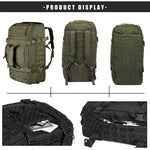 Tactical Travel Bag Weather-Resistant Multiple Pockets Padded Handles