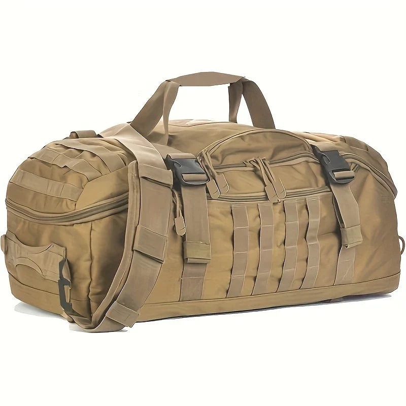 Tactical Travel Bag Weather-Resistant Multiple Pockets Padded Handles