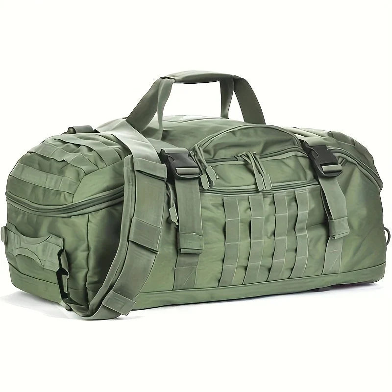 Tactical Travel Bag Weather-Resistant Multiple Pockets Padded Handles