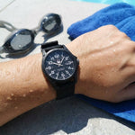 Tactical Watch Glow-in-the-Dark Hands 164-Foot Water-Resistant