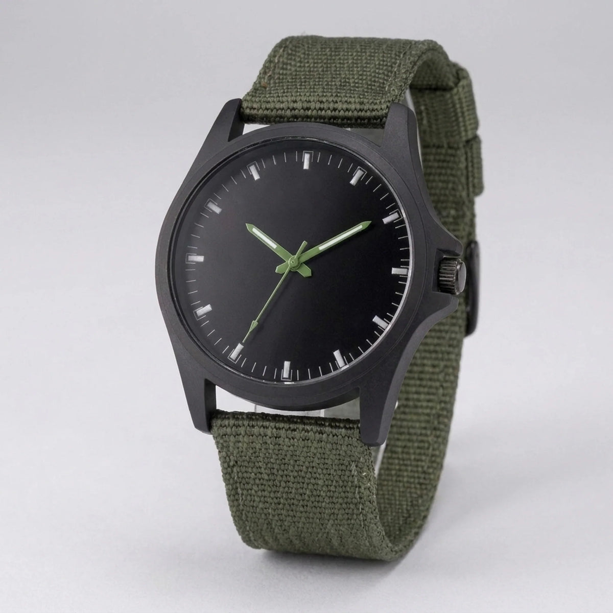 Tactical Watch Glow-in-the-Dark Hands 164-Foot Water-Resistant