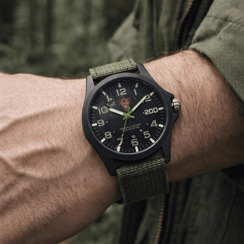 Tactical Watch Shock-Resistant Illuminated Dial Splash-Resistant