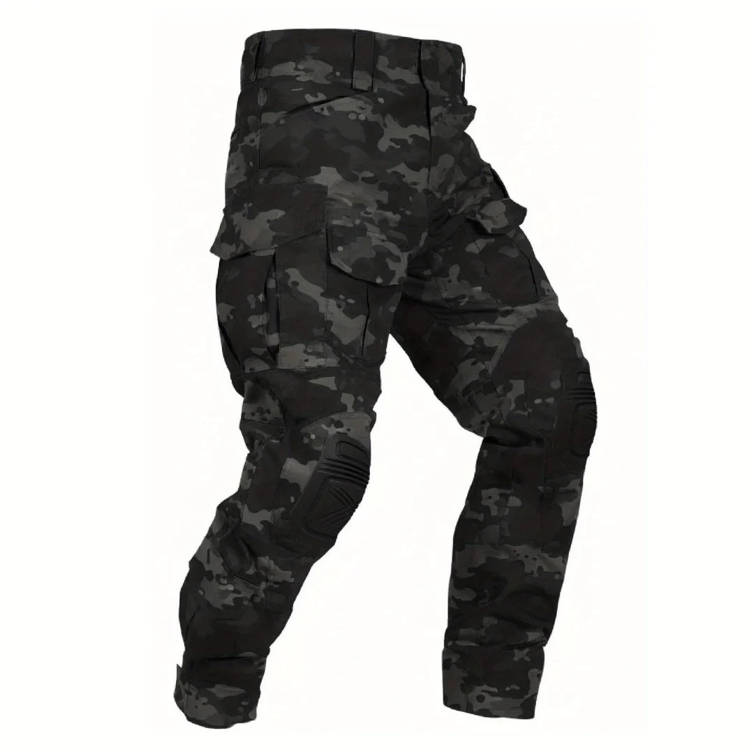 Tactical Work Pants 10 Pockets Reinforced Knees Removable Knee Pads