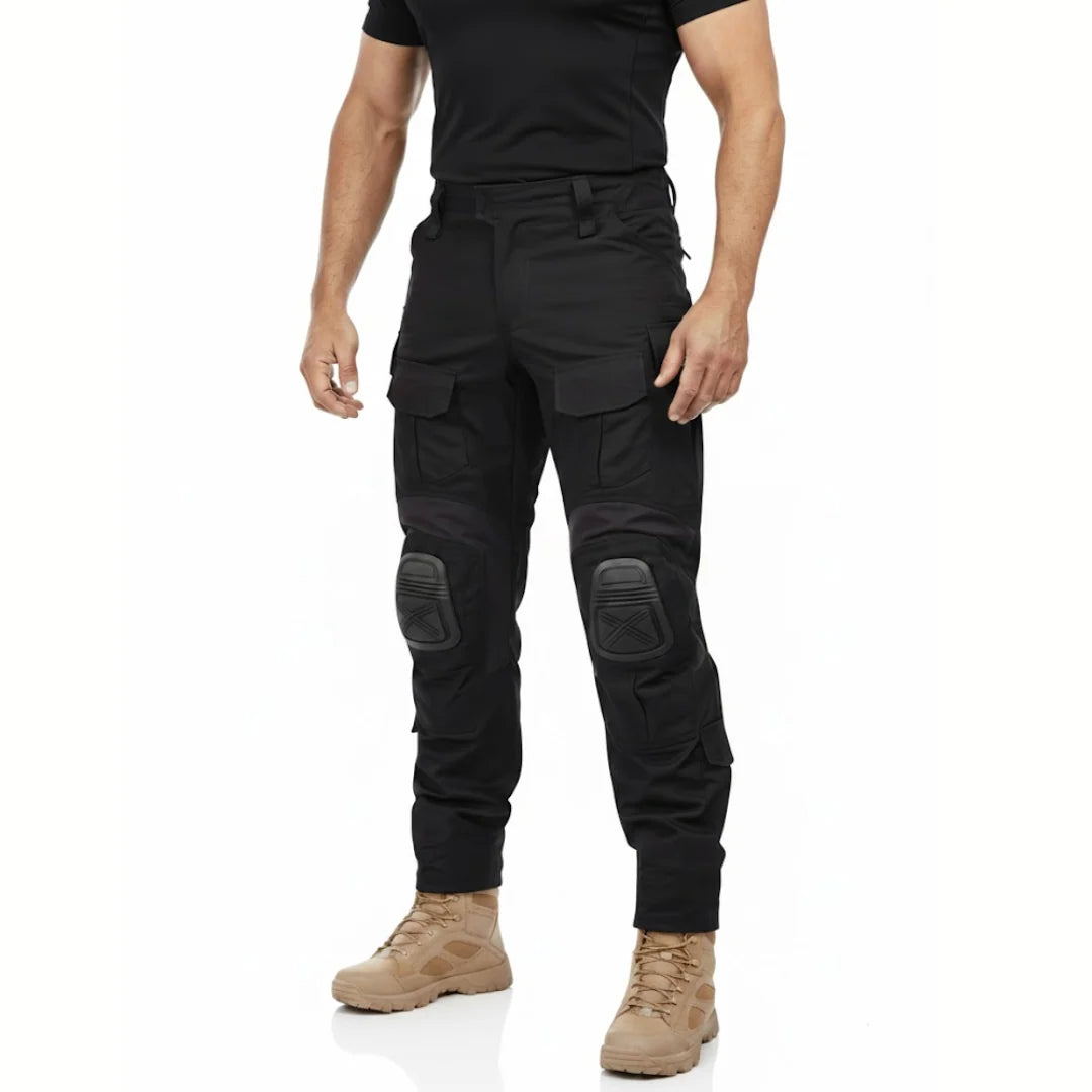 Tactical Work Pants 10 Pockets Reinforced Knees Removable Knee Pads