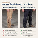 Tactical Work Pants 10 Pockets Reinforced Knees Removable Knee Pads