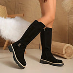 Tall Boots Thick Non-Slip Rubber Sole Easy Closure